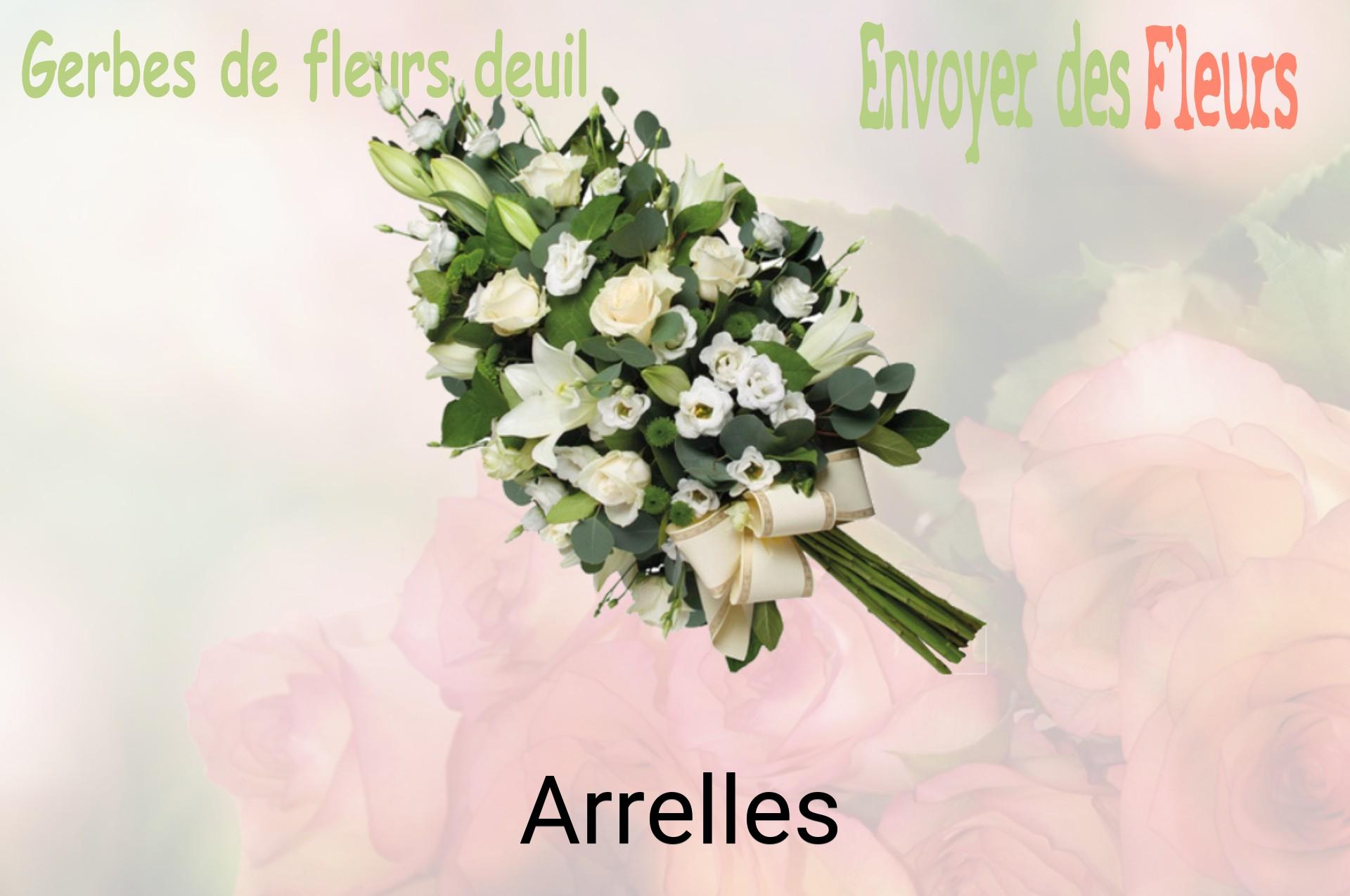 Gerbe de fleurs de deuil livrée à Arrelles